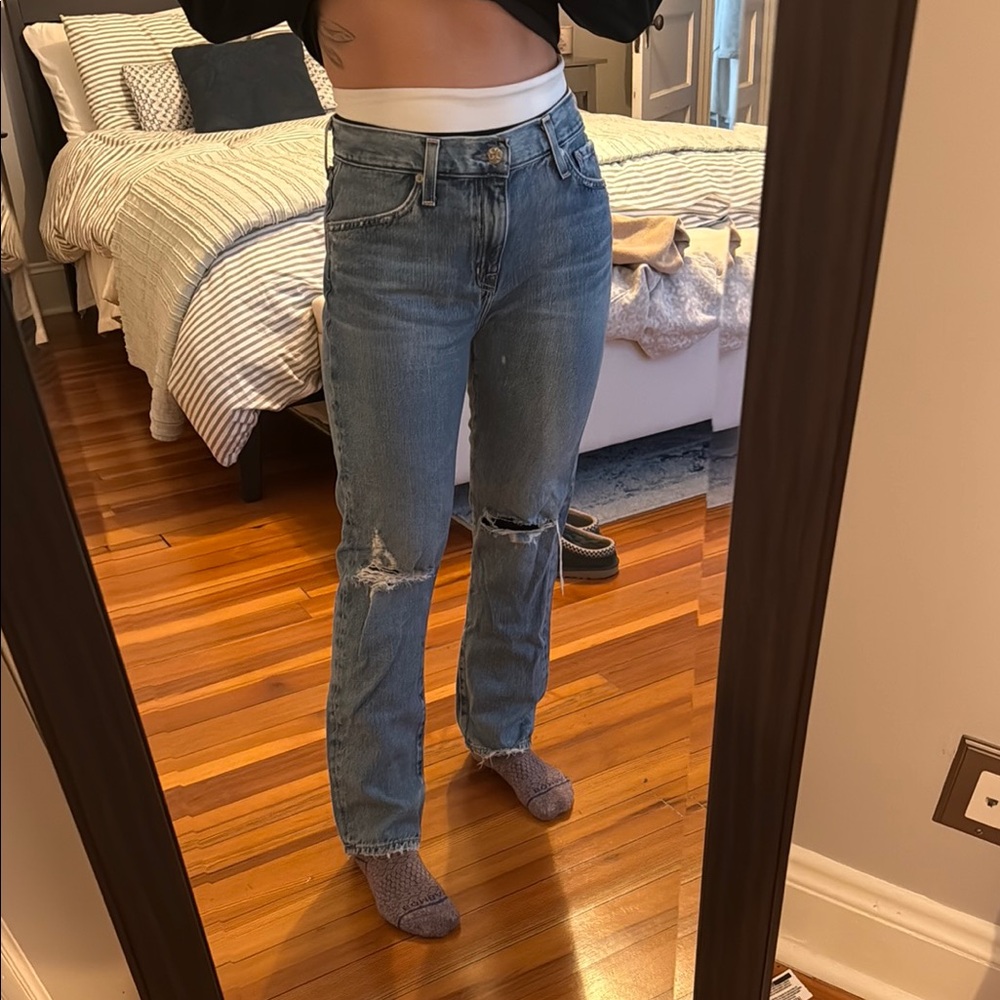 AG Adriano Goldschmied Blue Boyfriend Jeans